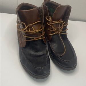 Black and Brown Leather‎ Boots By Polo Ralph Lauren